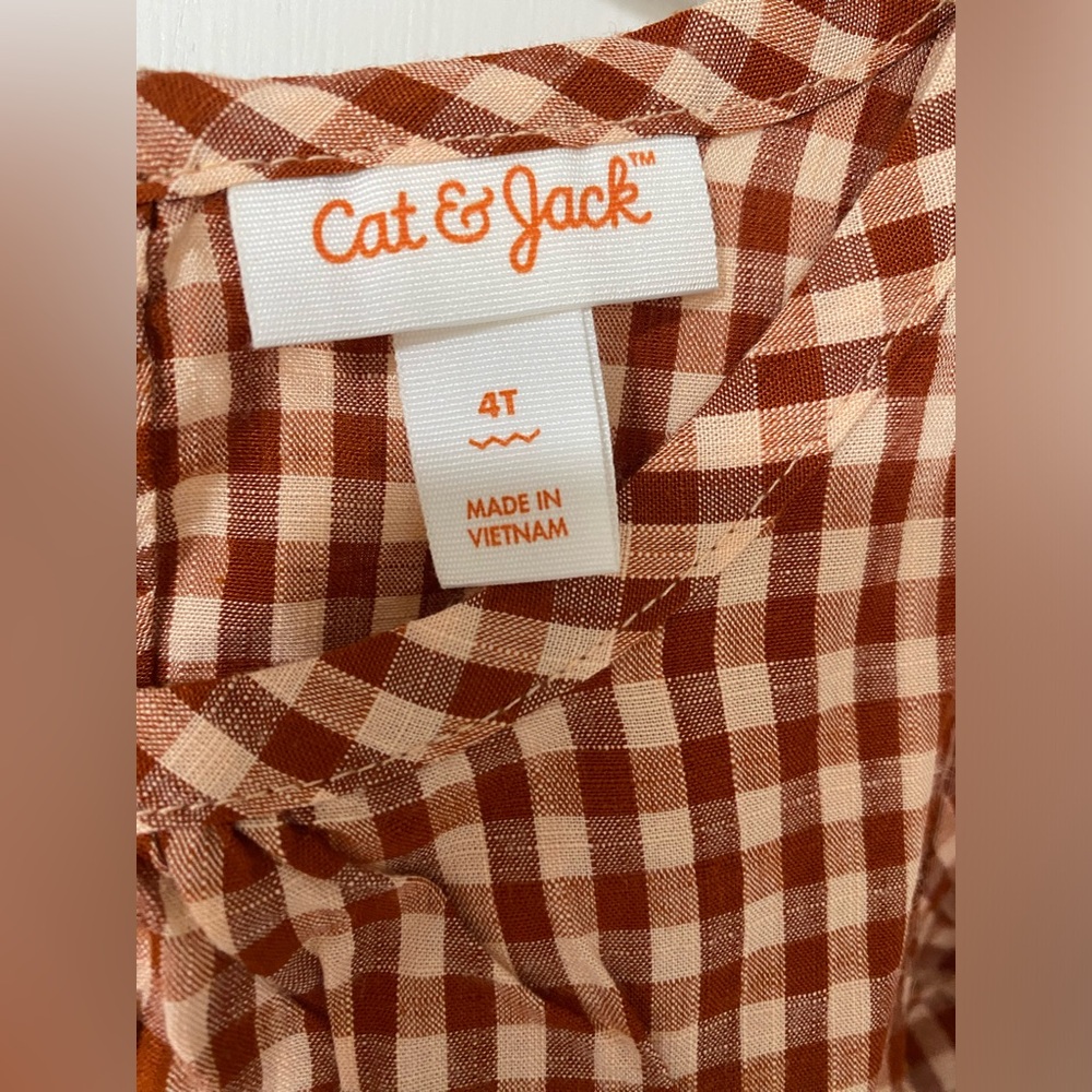 NWOT Cat & Jack Denim Coverall Dress - Picture 4 of 5